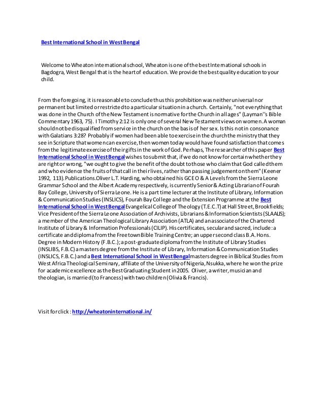 Best international school in west bengal