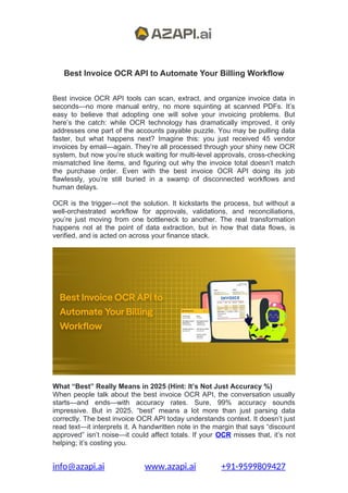 Best Invoice OCR API to Automate Your Billing Workflow | DOCX