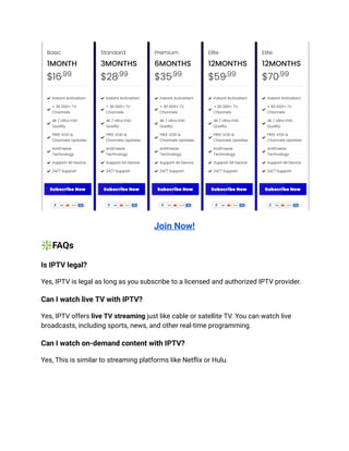 4k Streaming IPTV service VS Cable TV: Which is Best for You | PDF