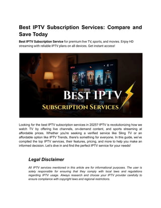Best IPTV Subscription Services_ Compare and Save Today.pdf