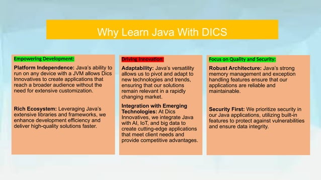 The best java Programming training institute | PPT