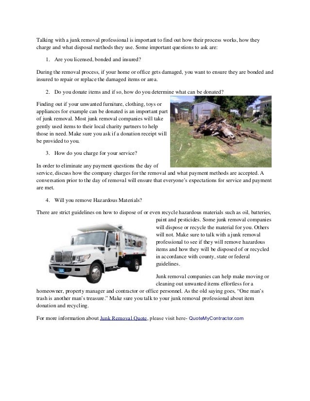 Best junk removal quote for moving in, moving out or spring cleaning