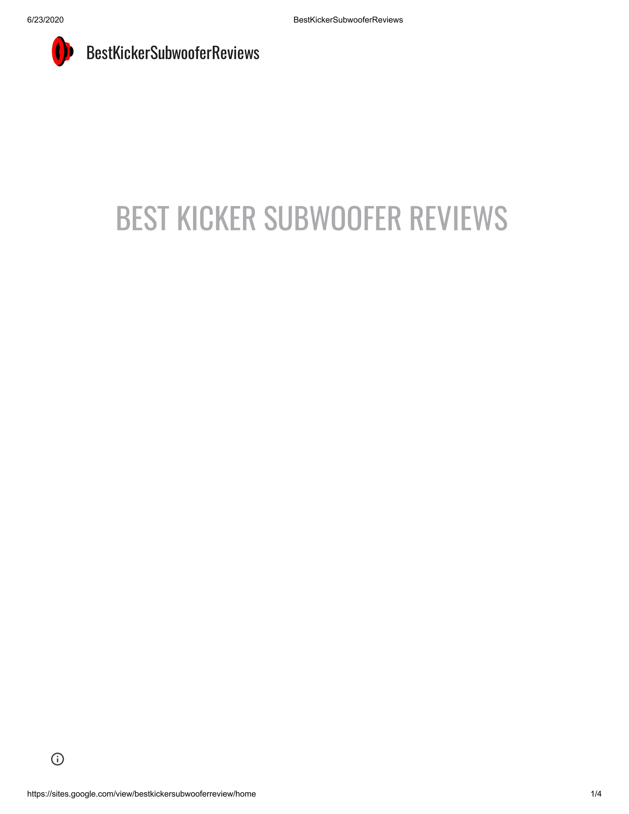KICKER SUBWOOFERS KICKER SUBWOOFER SPEAKERS visual data 8