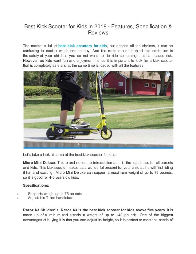 best kick scooter for 5 year old