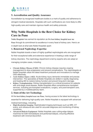 Best Kidney Hospital Near Me Pune Who Specialise in Multispecial | PDF