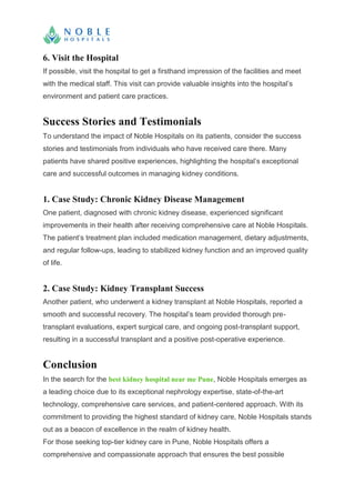 Best Kidney Hospital Near Me Pune Who Specialise in Multispecial | PDF