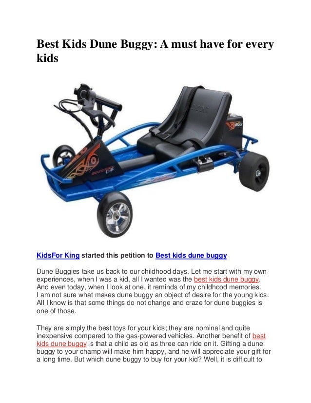 child dune buggy