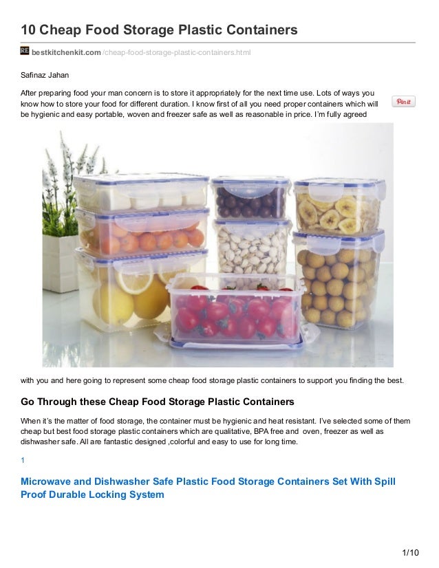 10 Cheap Food Storage Plastic Containers