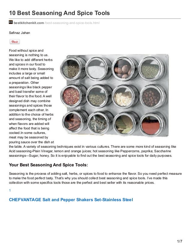 10 Best Seasoning And Spice Tools