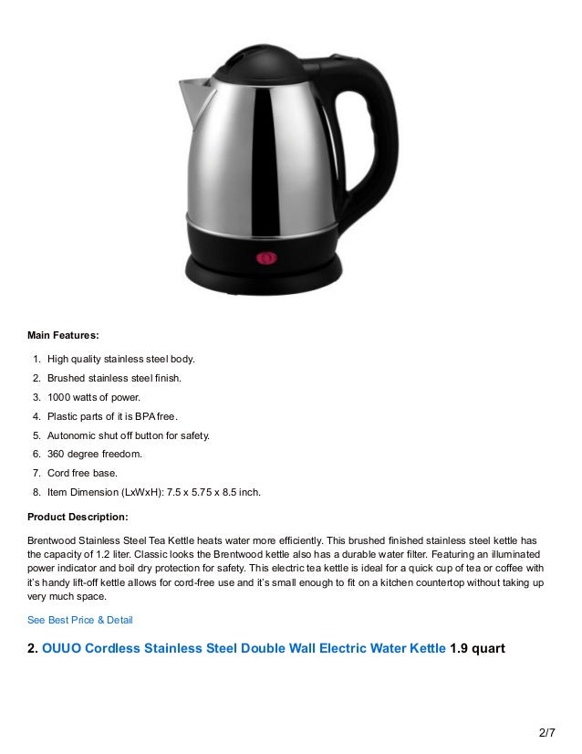 Best Electric Stainless Steel Tea Kettles