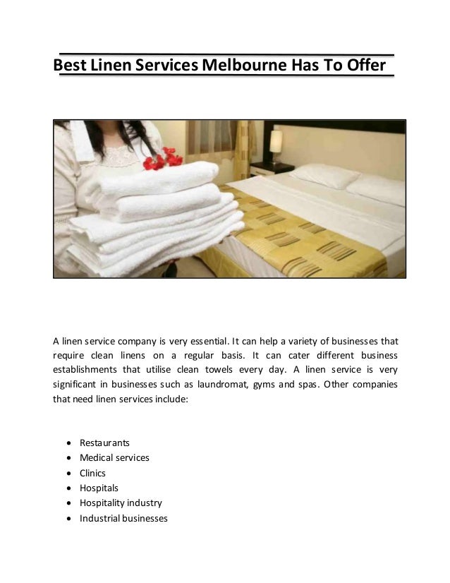 Best Linen Services Melbourne Has To Offer