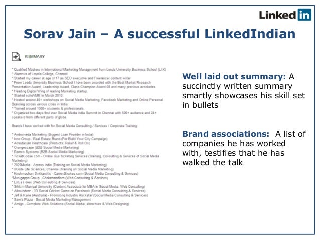 best linkedin profile an indian example example linkedin profile