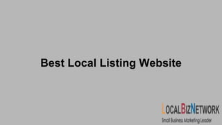 Best Local Listing Website
 
