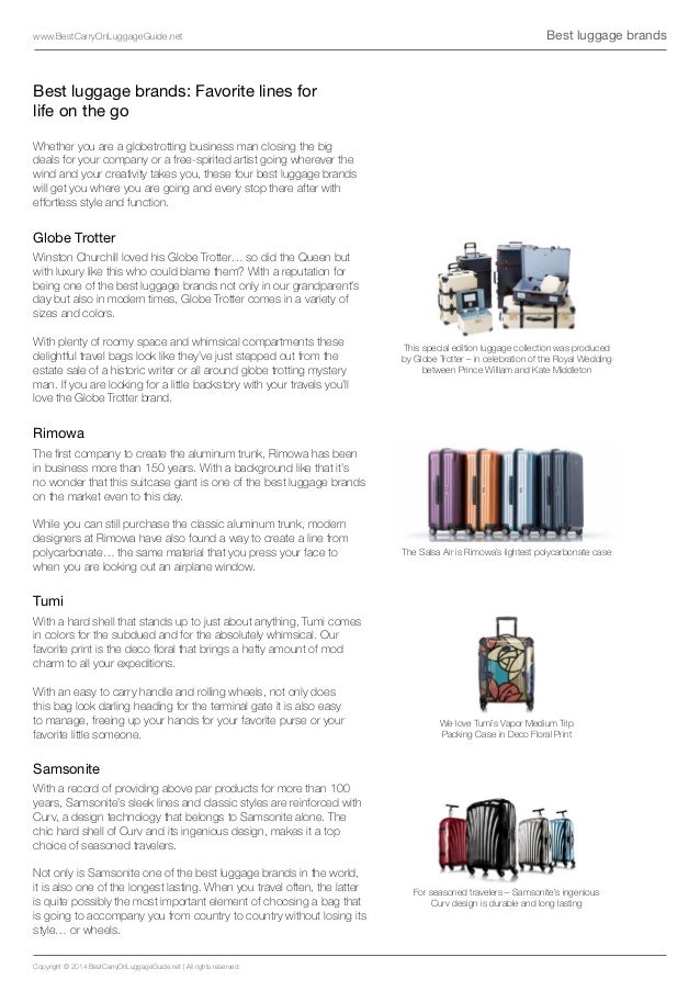 Best luggage brands Favorite lines for life on the go