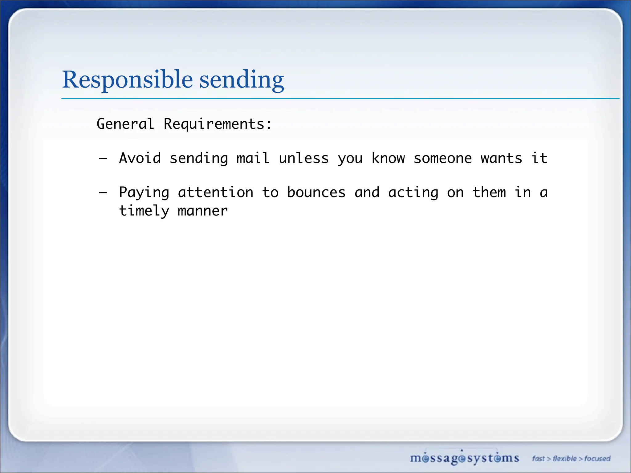 Best Mailing Practices