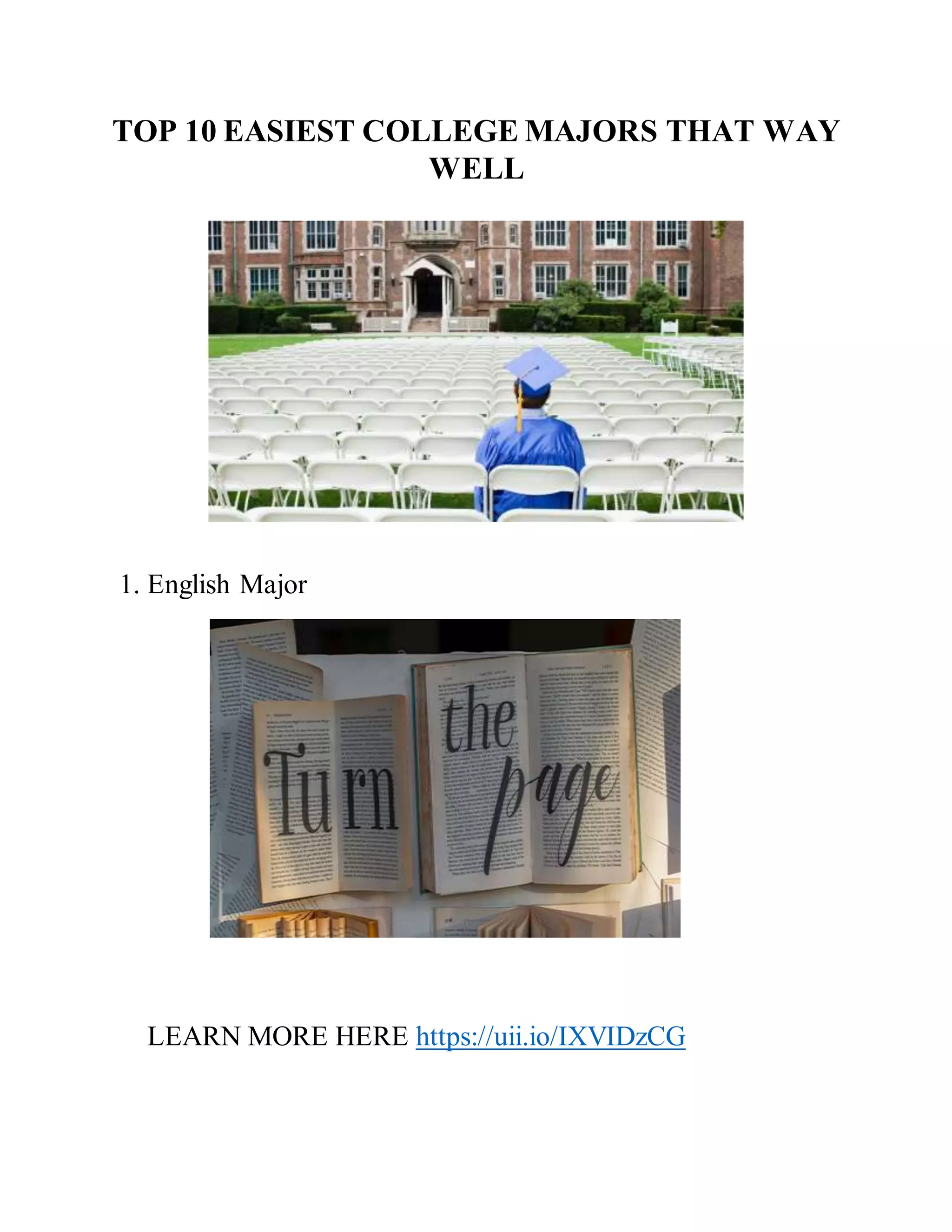 TOP 10 EASIEST COLLEGE MAJORS FOR A DEGREE | PDF