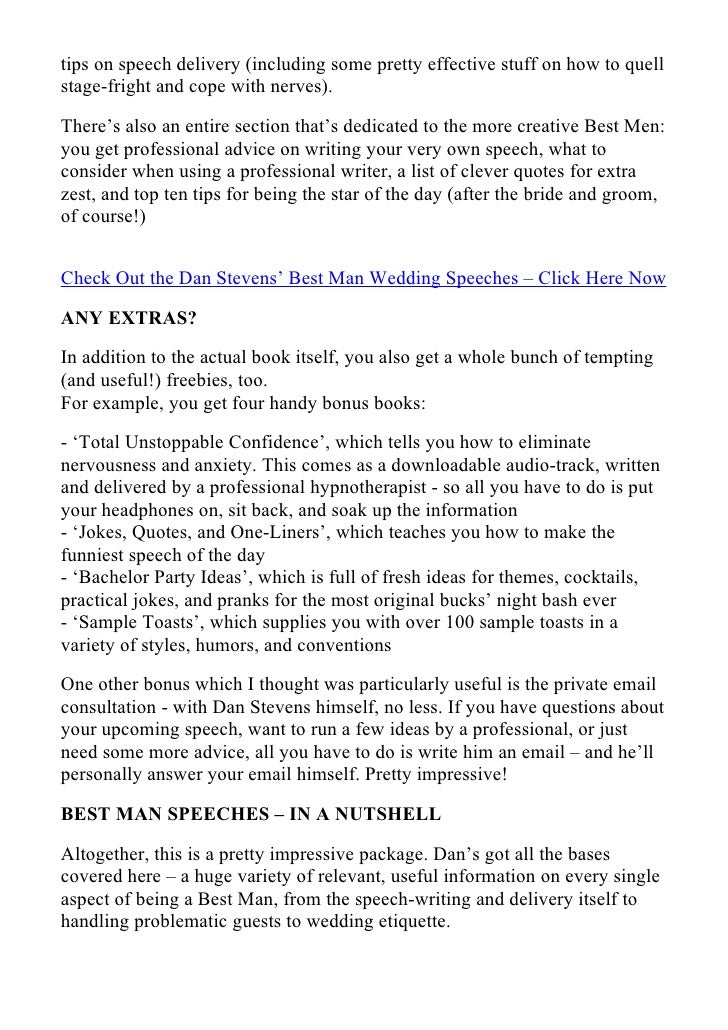 Best Man One Liners