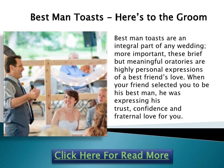Best man toasts here’s to the groom