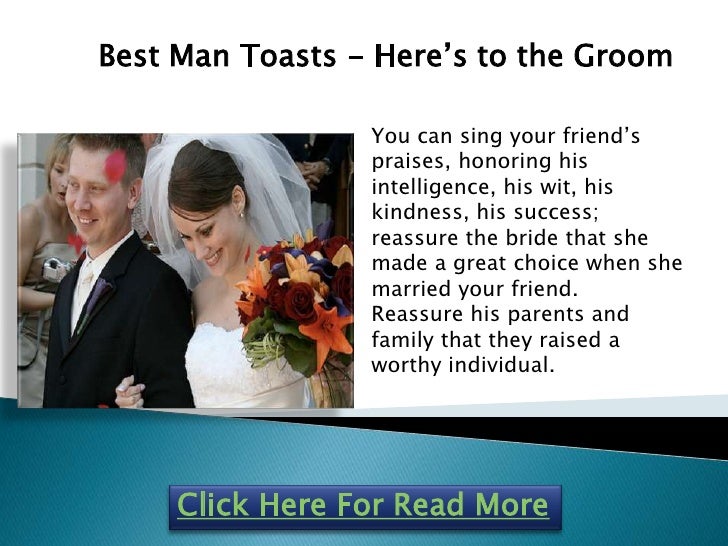 Best man toasts here’s to the groom