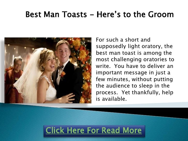 Best man toasts here’s to the groom