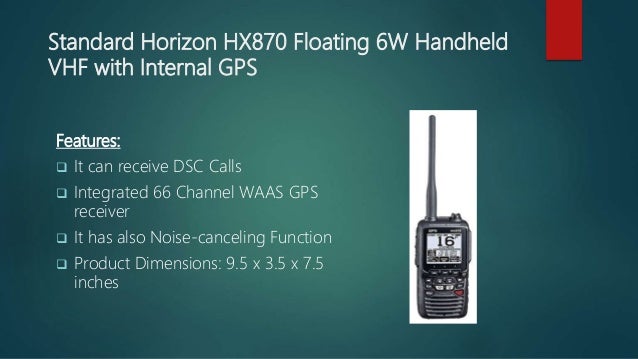 Standard Horizon HX870 6W Floating Handheld VHF Radio w//Integrated GPS