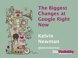 The Biggest
Changes at
Google Right
Now

Kelvin
Newman
@kelvinnewman
 