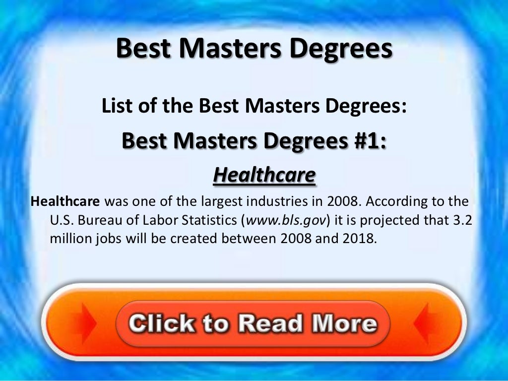 Best Masters Degrees