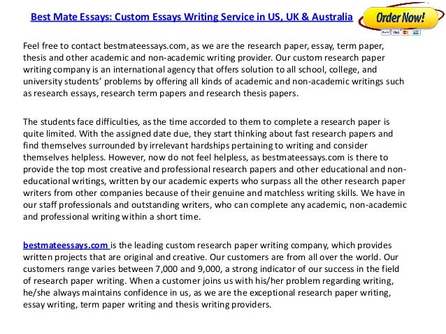 best custom essay writing service