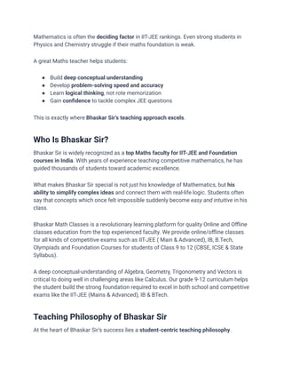 Best Maths Teacher in India for IIT-JEE & Foundation- Bhaskar Sir.pdf