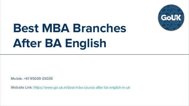 Best MBA Branches After BA English