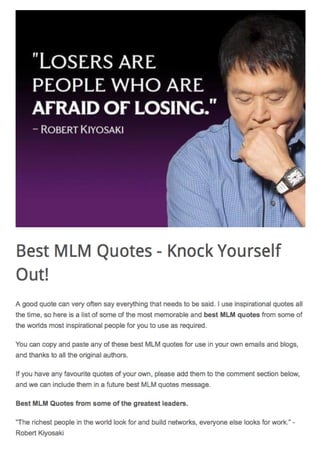 Best MLM Quotes