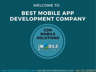 Best Mobile App Development Company | CDN Mobile Solutions�
