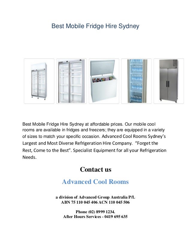 Best mobile fridge hire sydney