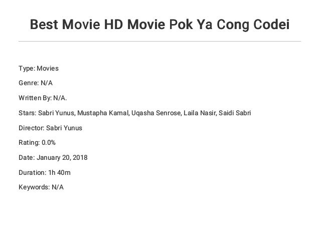 Best Movie Hd Movie Pok Ya Cong Codei