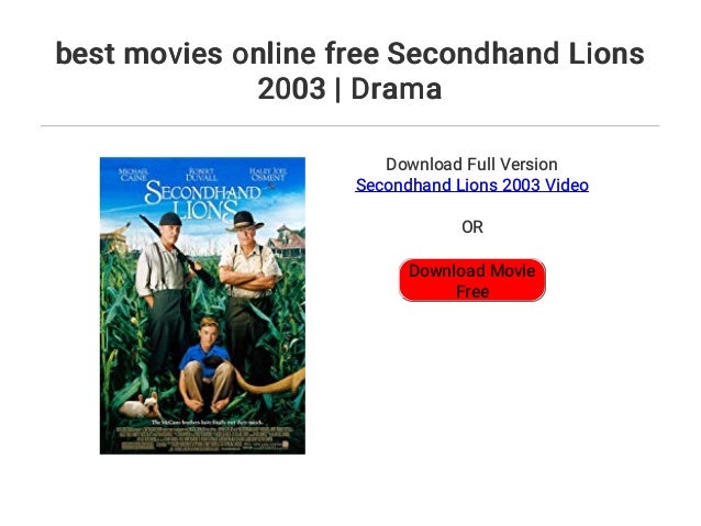 53 HQ Pictures Secondhand Lions Movie Free : Secondhand Lions Dvd 2004 For Sale Online Ebay
