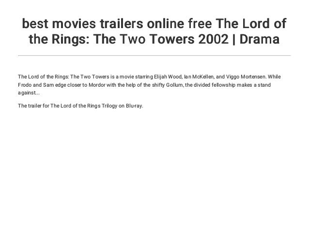 Best Movies Trailers Online Free The Lord Of The Rings The Two Tower