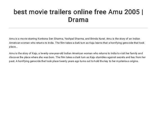 Best Movie Trailers Online Free Amu 2005 Drama