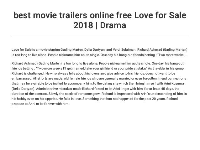 Best Movie Trailers Online Free Love For Sale 18 Drama Best Movie Trailers Online Free Love For Sale 18 Drama