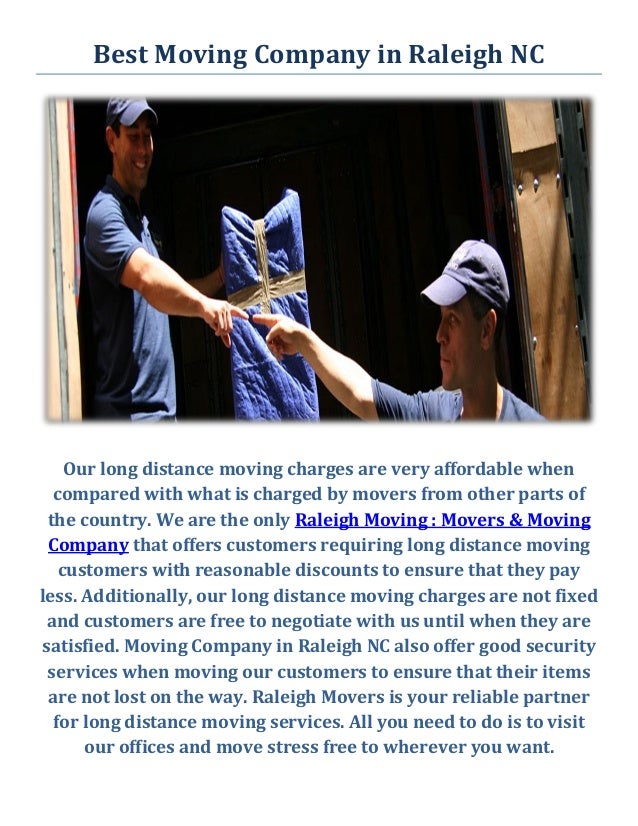 Best Moving Company in Raleigh NC