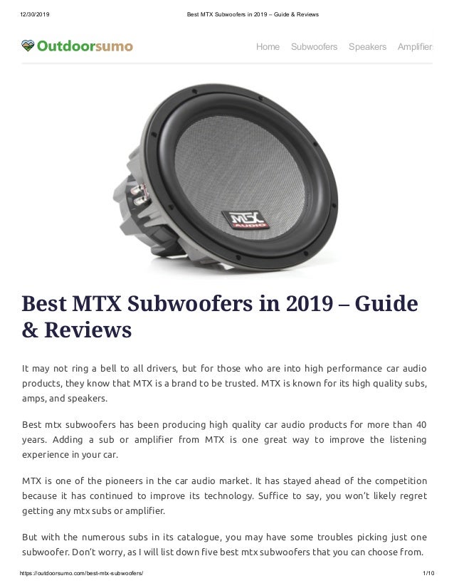best amp for 12 inch sub