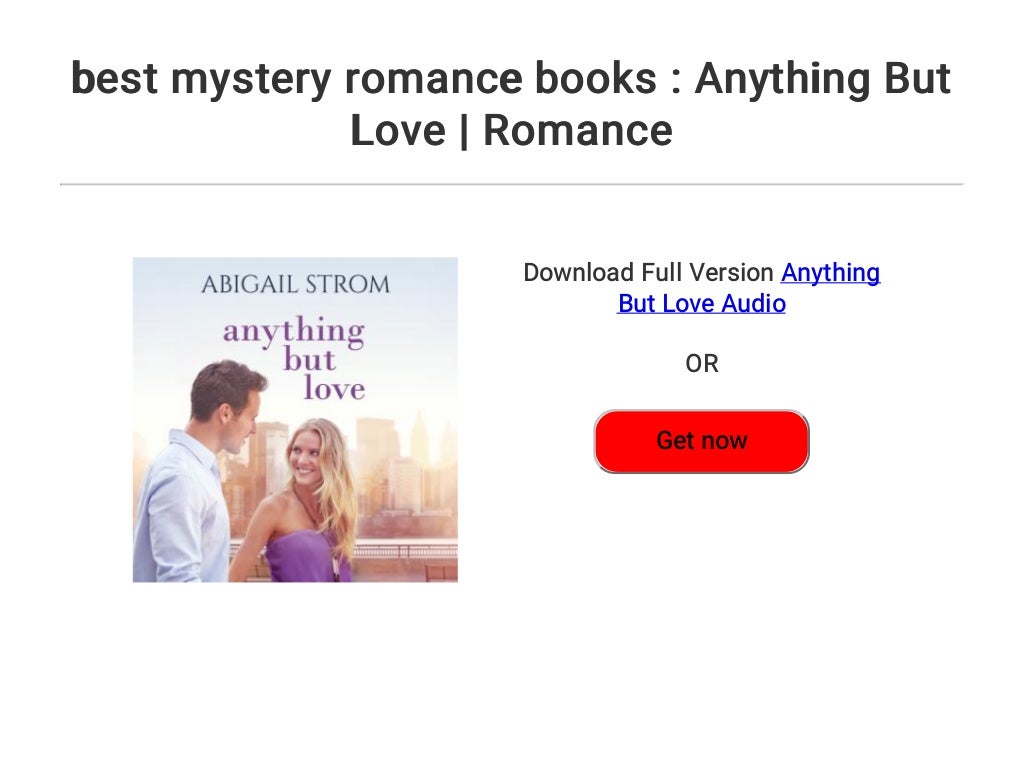 best mystery romance books Anything But Love Romance