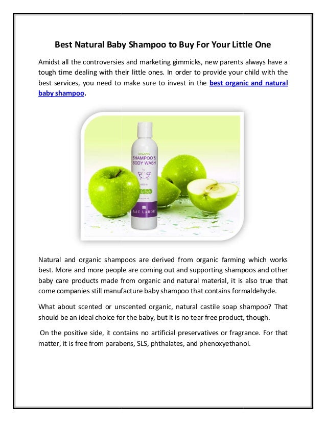best natural baby shampoo