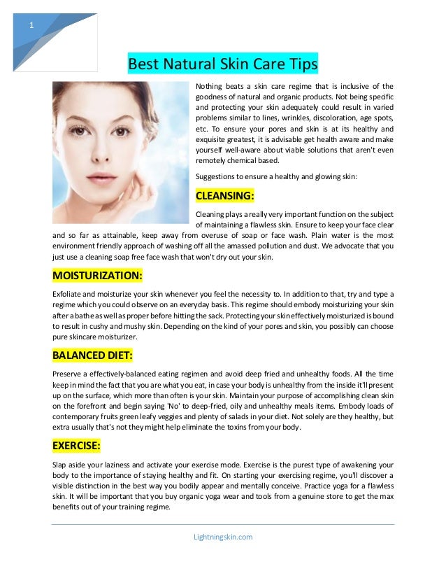 Best Natural Skin Care Tips