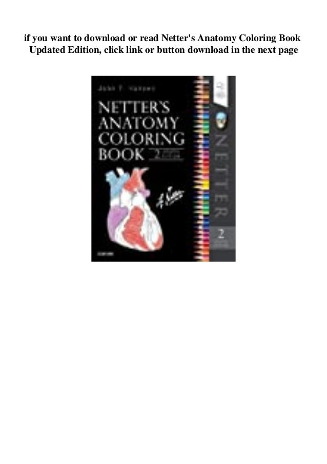 Download Best Netter S Anatomy Coloring Book Updated Edition Epub