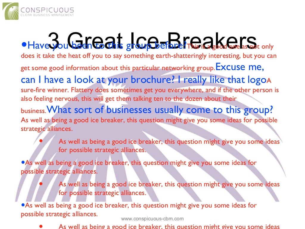 Best Networking Icebreakers