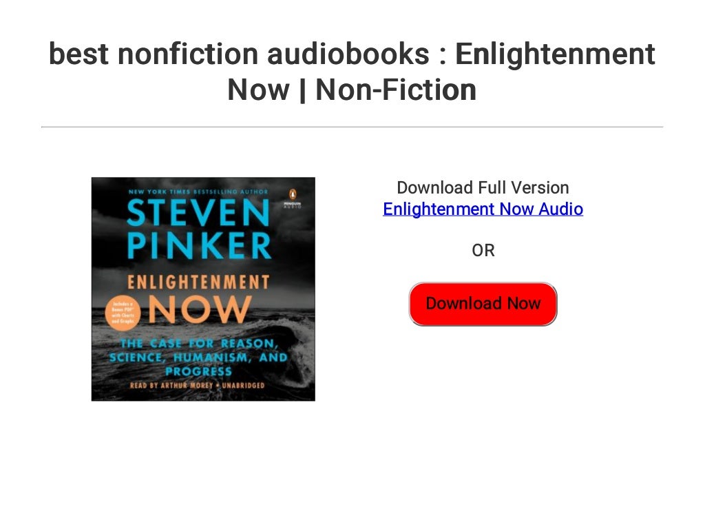 best nonfiction audiobooks Enlightenment Now NonFiction