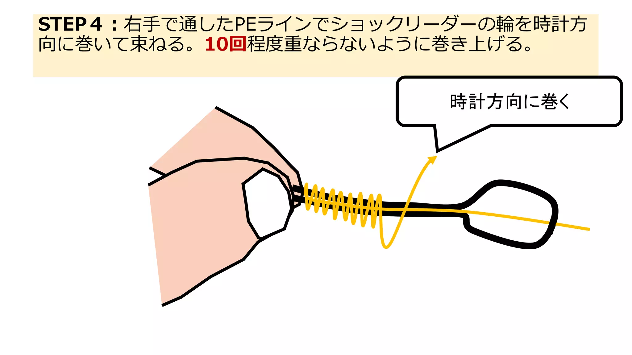 10秒ノット 最強 最速 Peライン結び方 図解