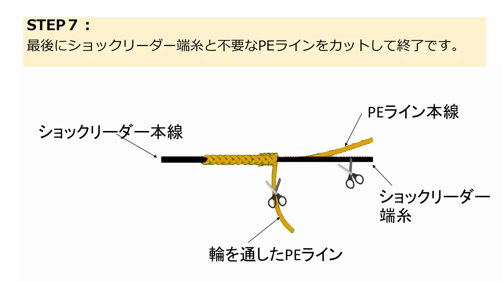 10秒ノット 最強 最速 Peライン結び方 図解