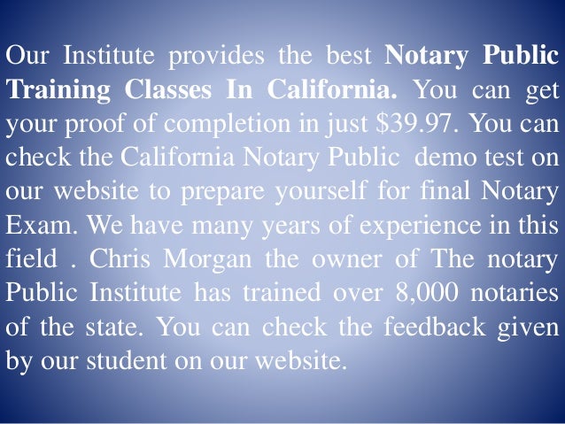 Best notary public training classes in california