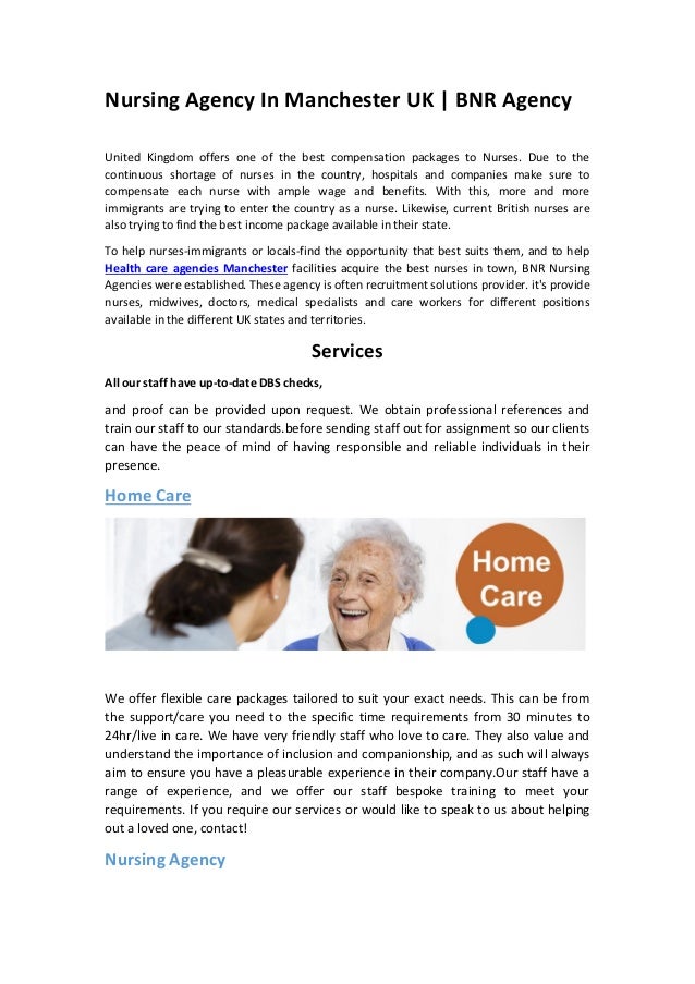 Home Care Agencies In Uk
